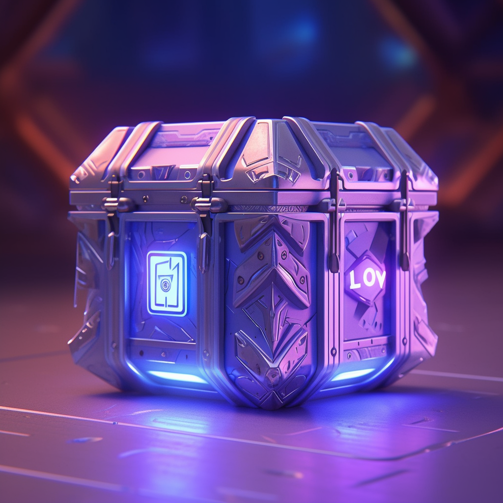 Glowing mystery loot box